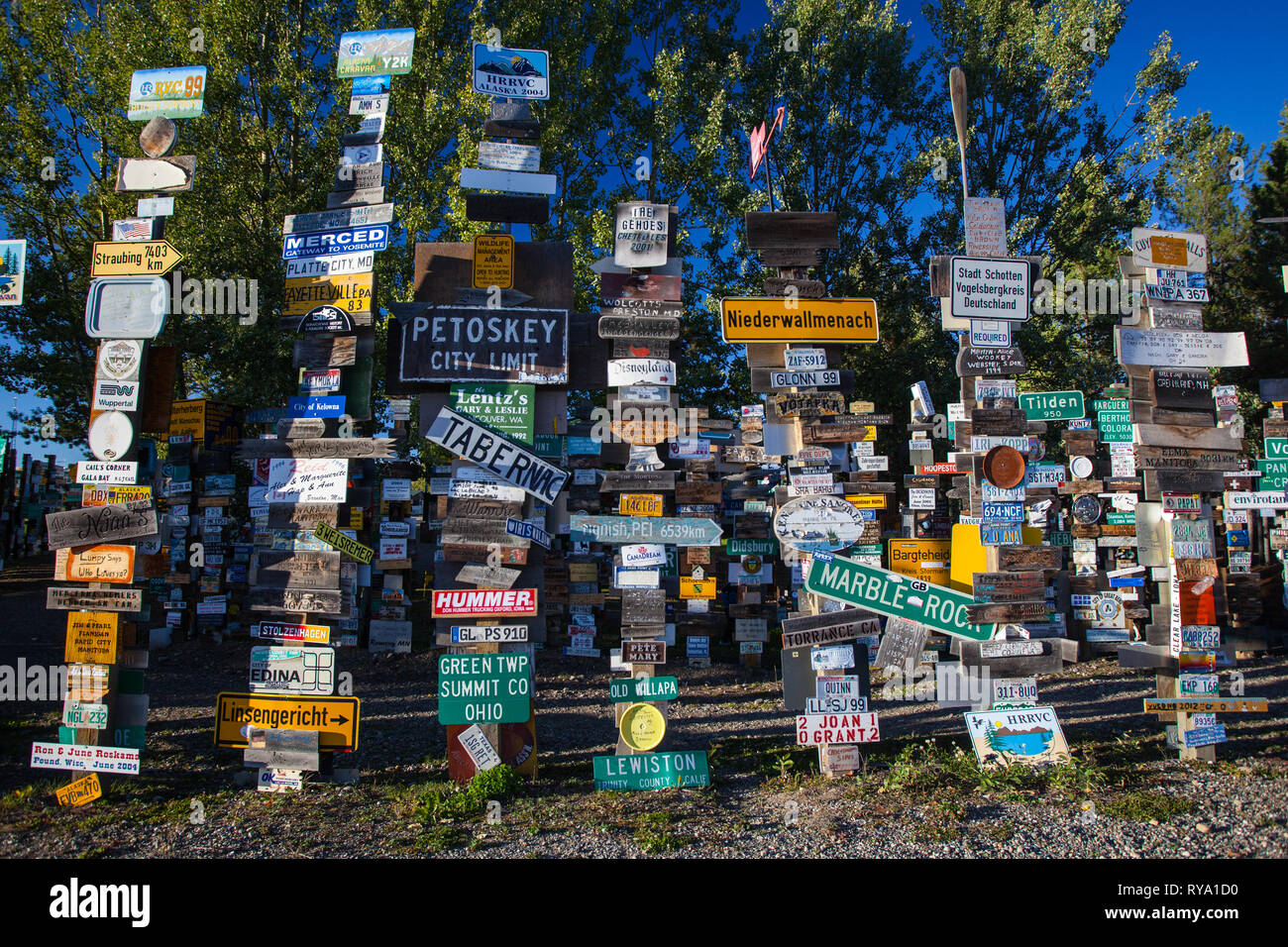 Watson Lake, Watson Lake Region, Yukon Territory, Kanada Stockfoto