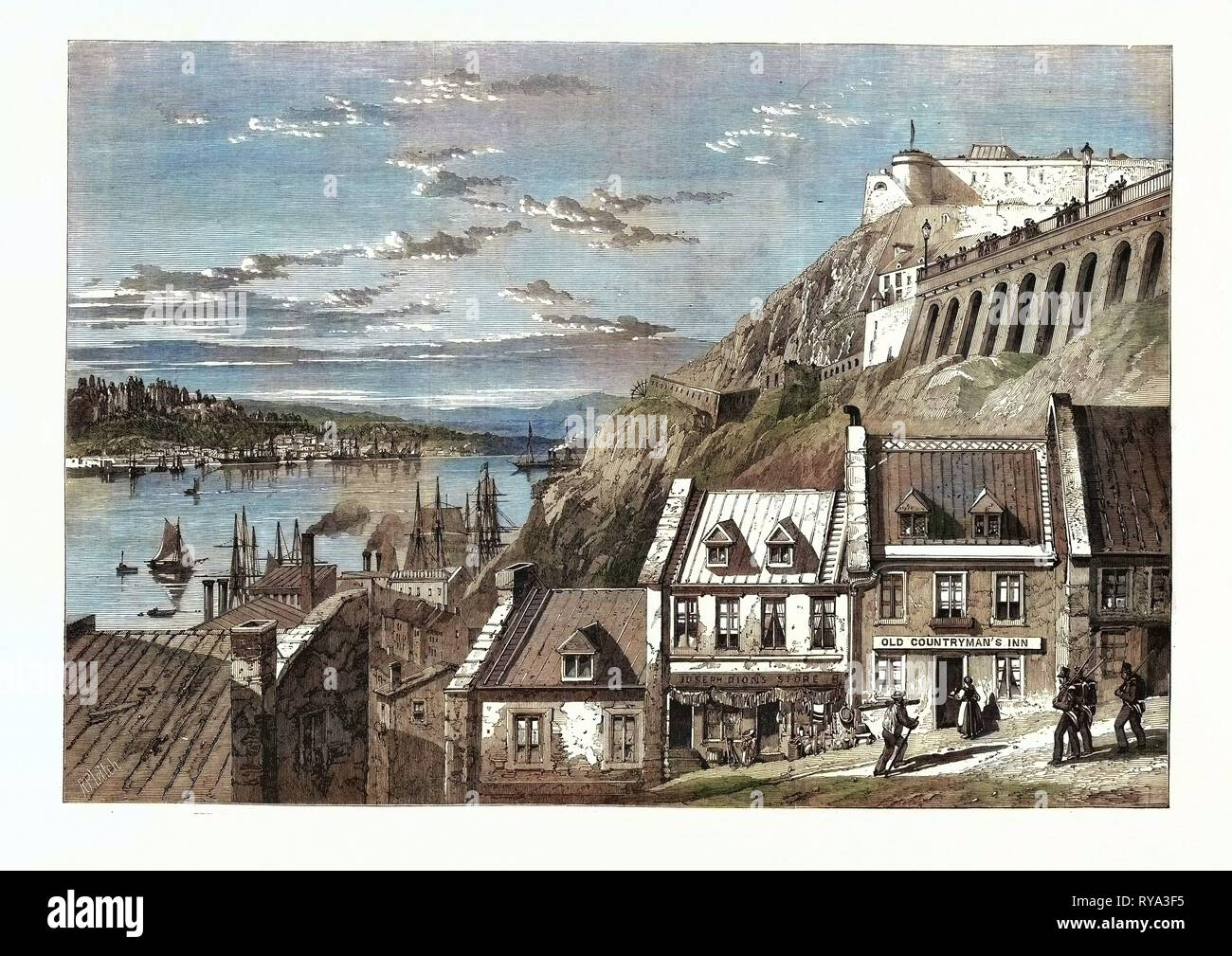 Der Besuch des Prinzen von Wales nach Kanada: Die Zitadelle von Quebec, von Prescot Tor, 1860 Stockfoto