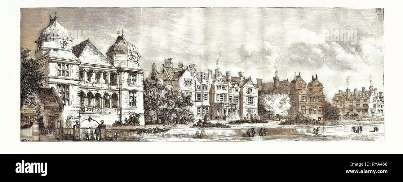 Blick auf die geplante neue zentrale Krankenstation bei Derby der Grundstein für die durch Ihre Majestät die Königin festgelegt wurden. Stockfoto