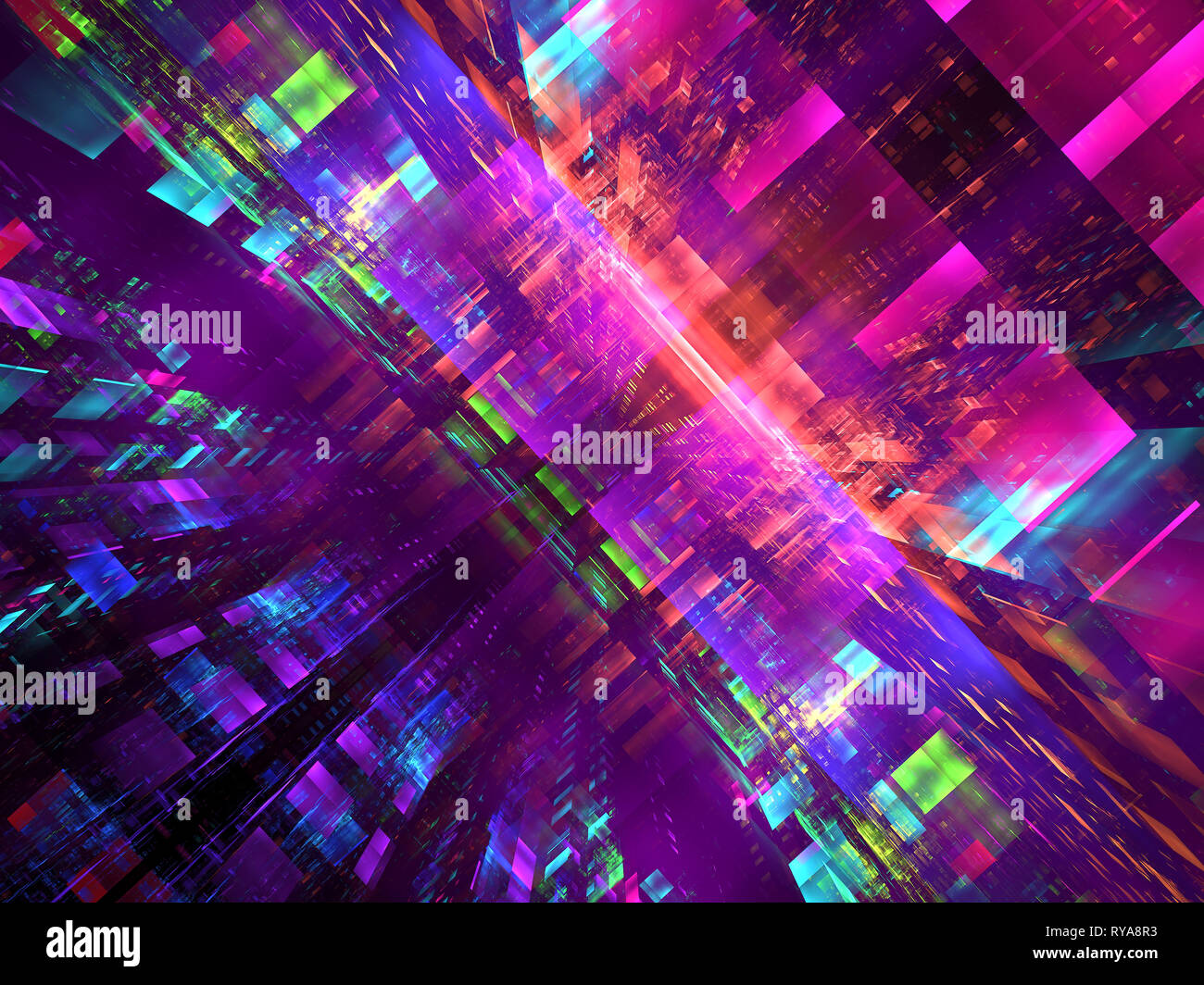 Abstrakte farbige Technologie Hintergrund - digital erzeugte Bild Stockfoto