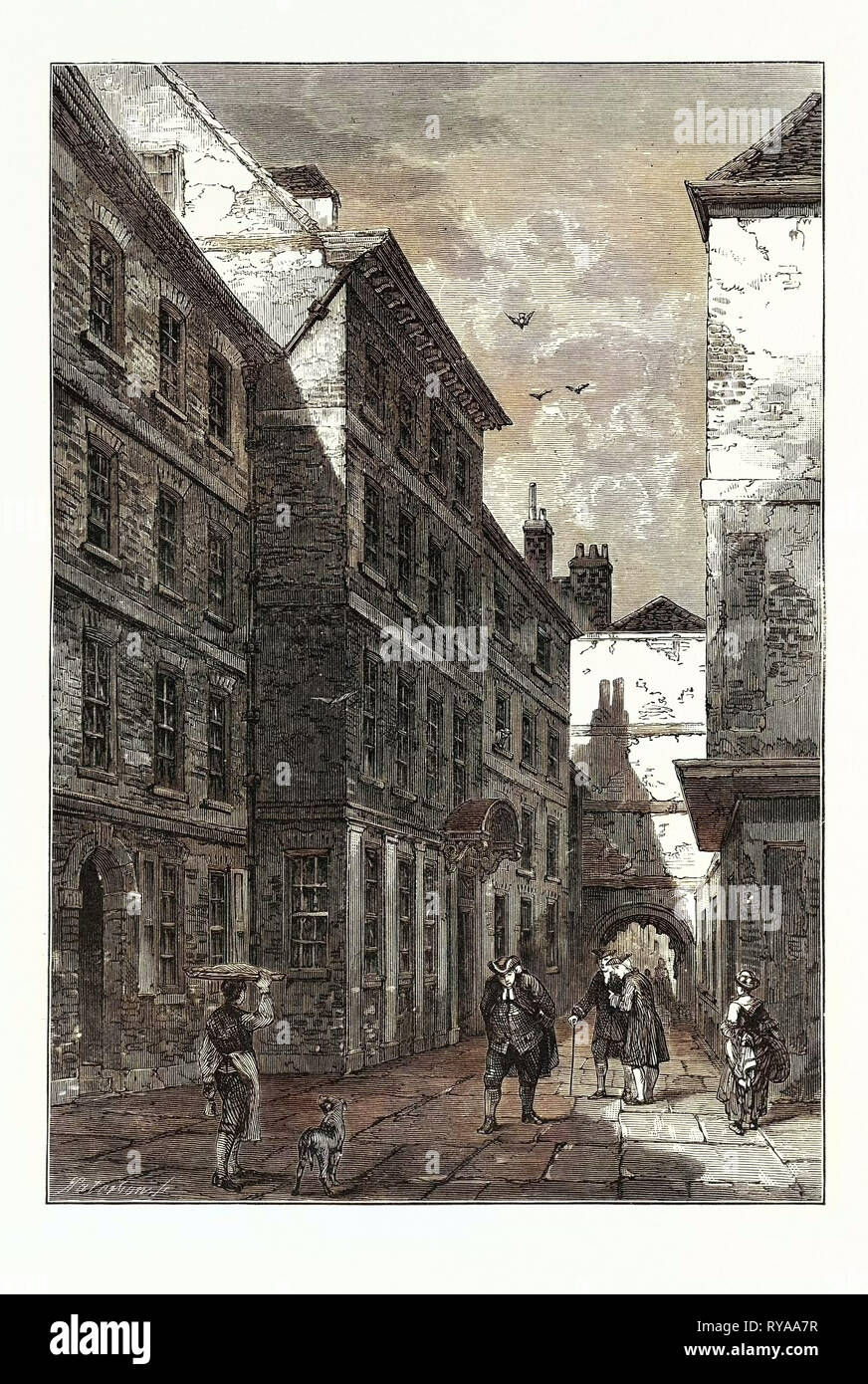 Dr. Johnson's House im Tempel 1780 London Stockfoto