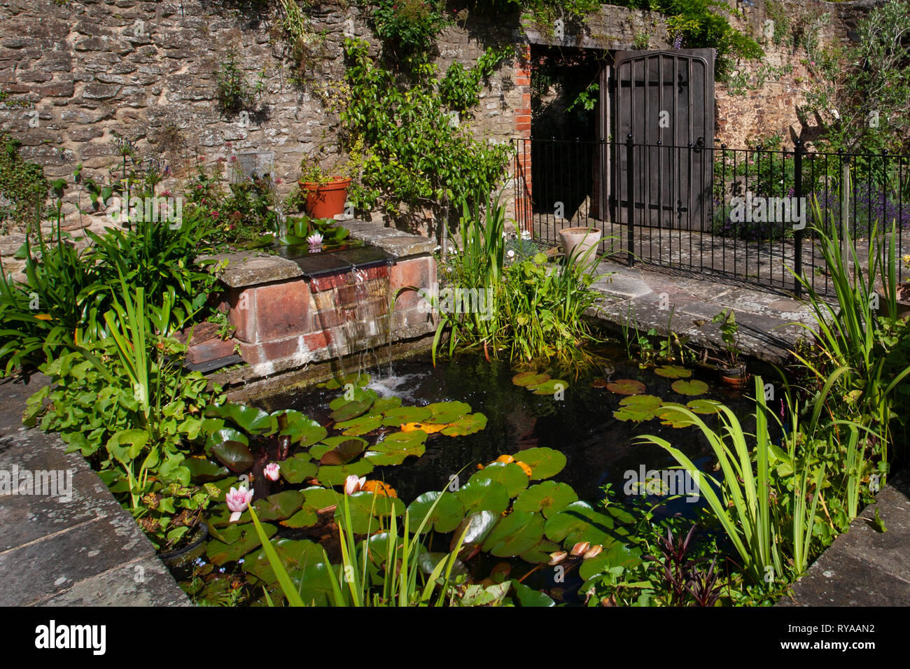 Teich und Wasserspiele in Englischer Garten Stockfotografie Alamy