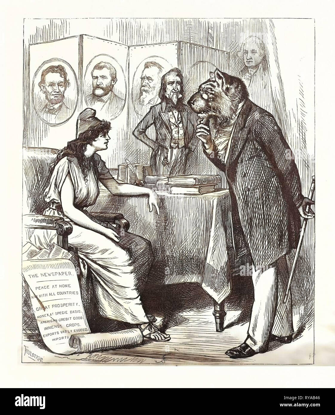 Änderung ist notwendig Demokratischen Weinen, US, USA, Kupferstich 1880, Politik, Politik, Politik, Kampagne, patriotischen Stockfoto