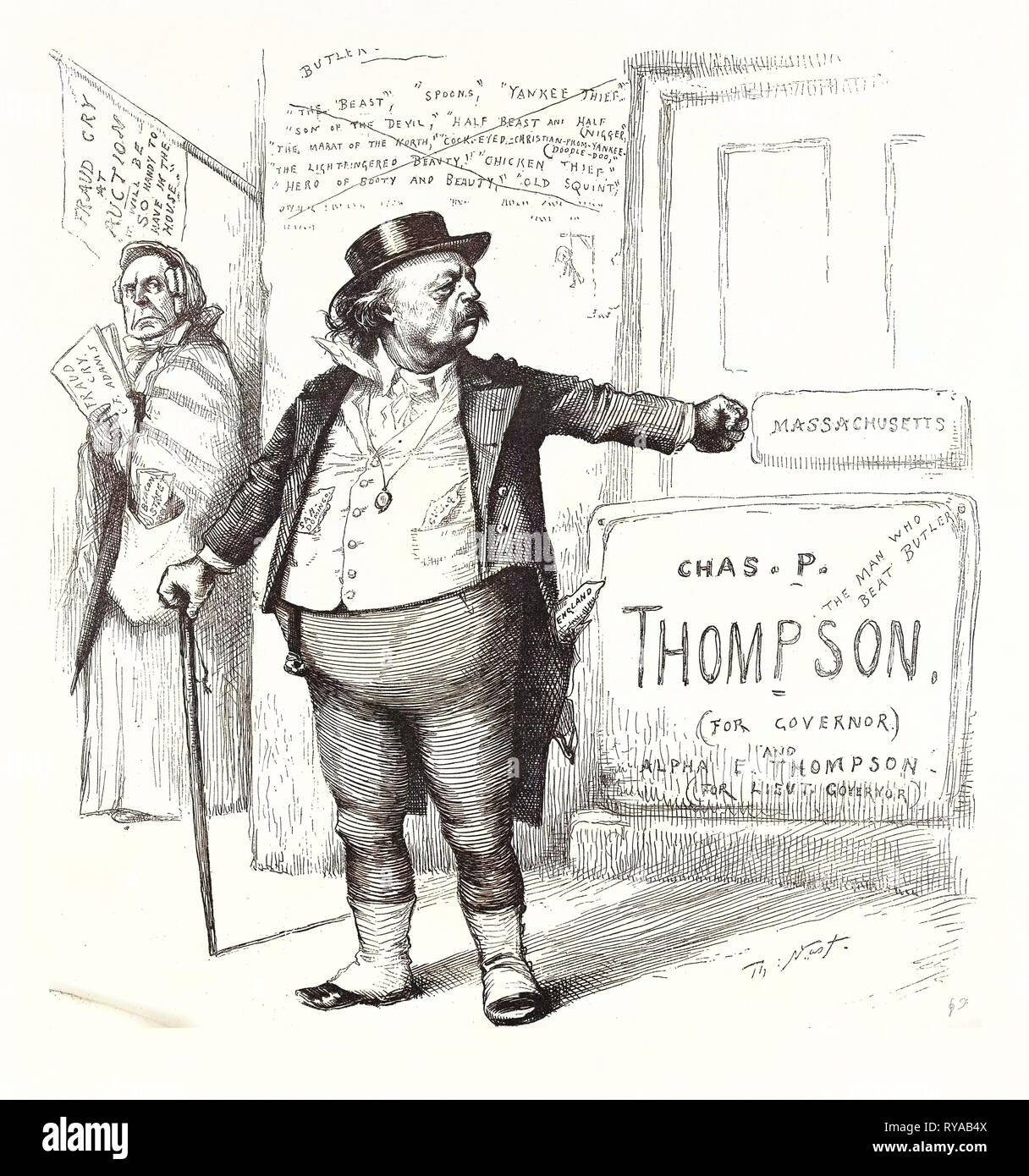 Toodles Ticket, Gravur 1880, US, USA Stockfoto