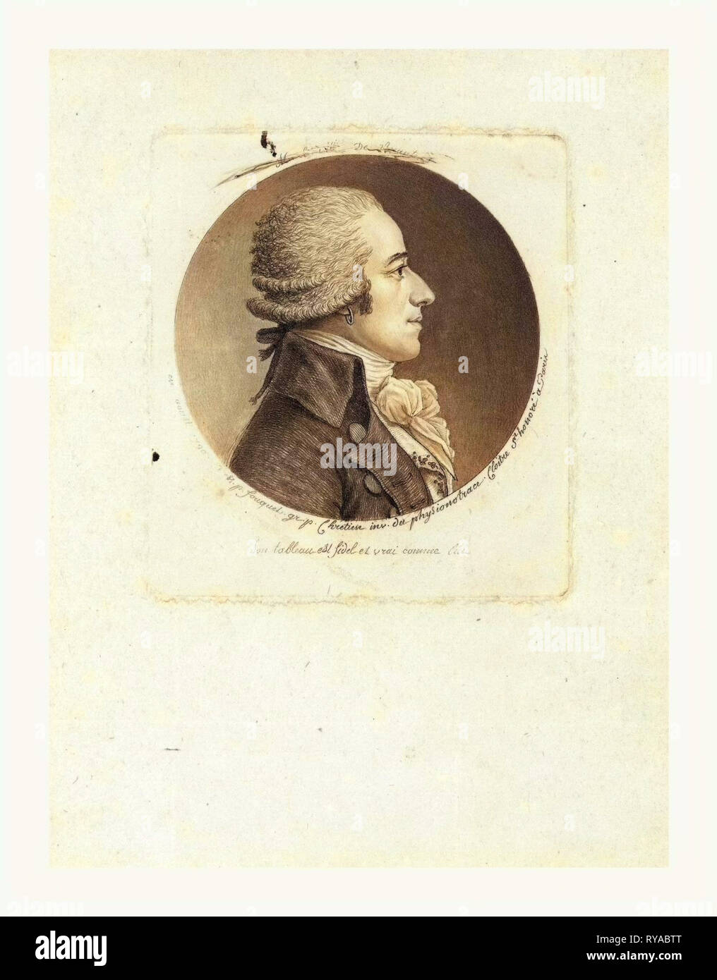 Marquis De Brantco, Vanclure, der in einem Ballon Christi Himmelfahrt am 4. April, 1784 Stockfoto