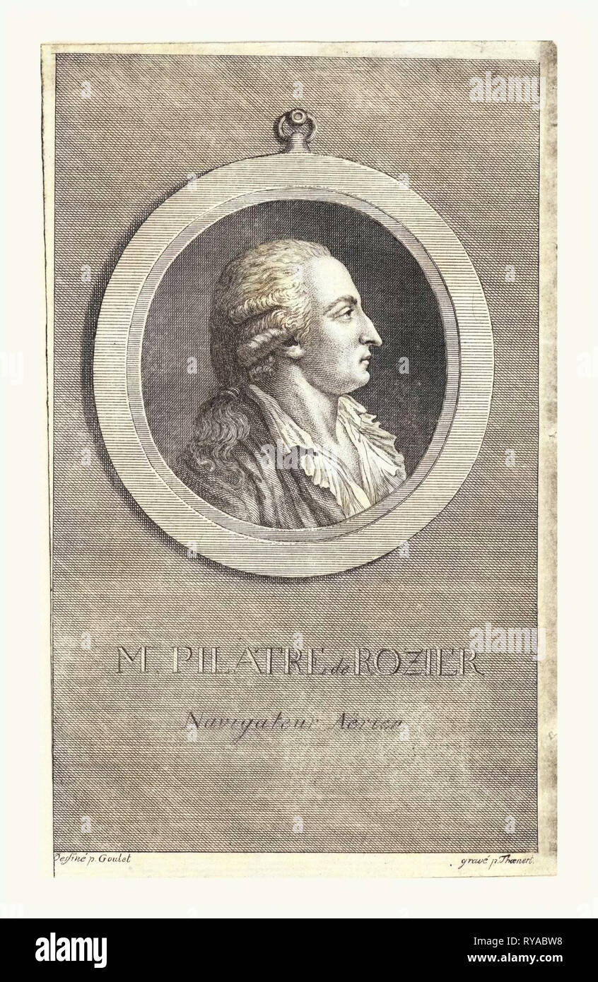 M. Pilatre de Rozier, luftschiffer von S. Goulet Stockfoto