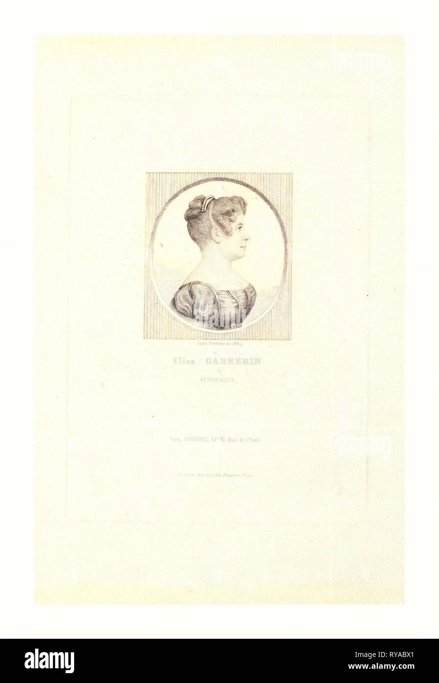 Elisa Garnerin, luftschiffer von Jules Porreau, 1854 Stockfoto