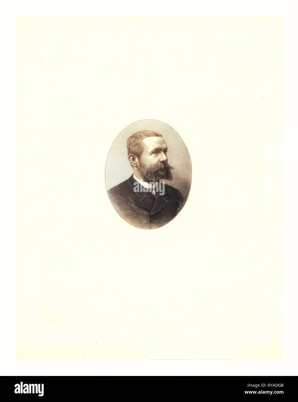 Gaston Tissandier, französische Ballonfahrer, Bust-Length ovale Portrait Stockfoto