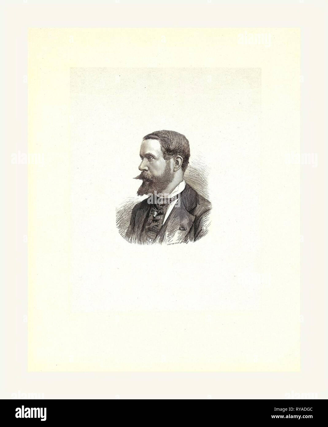 Gaston Tissandier, französische Ballonfahrer, mit Kopf und Schultern im Porträt, zwischen 1860 und 1900 Stockfoto