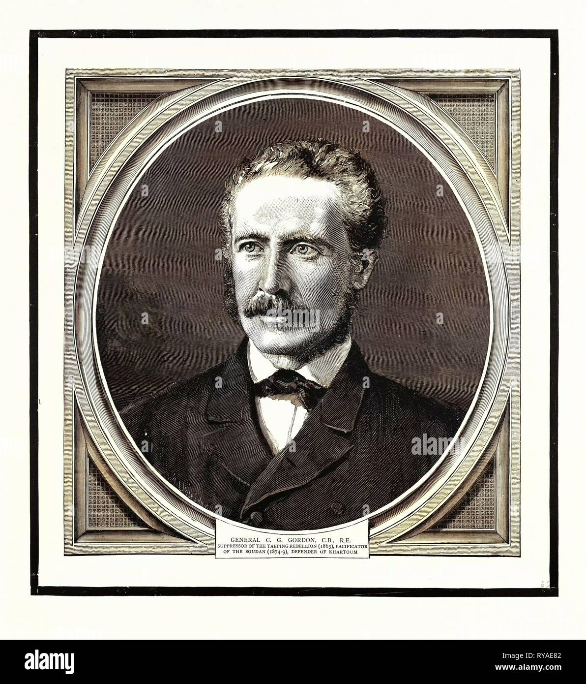 Allgemeine C.G. Gordon, C.B., R.E. Schutzbeschaltung der Taeping Rebellion (1863), Pacificator der Soudan (Sudan) (1874-9), Verteidiger von Khartum Stockfoto