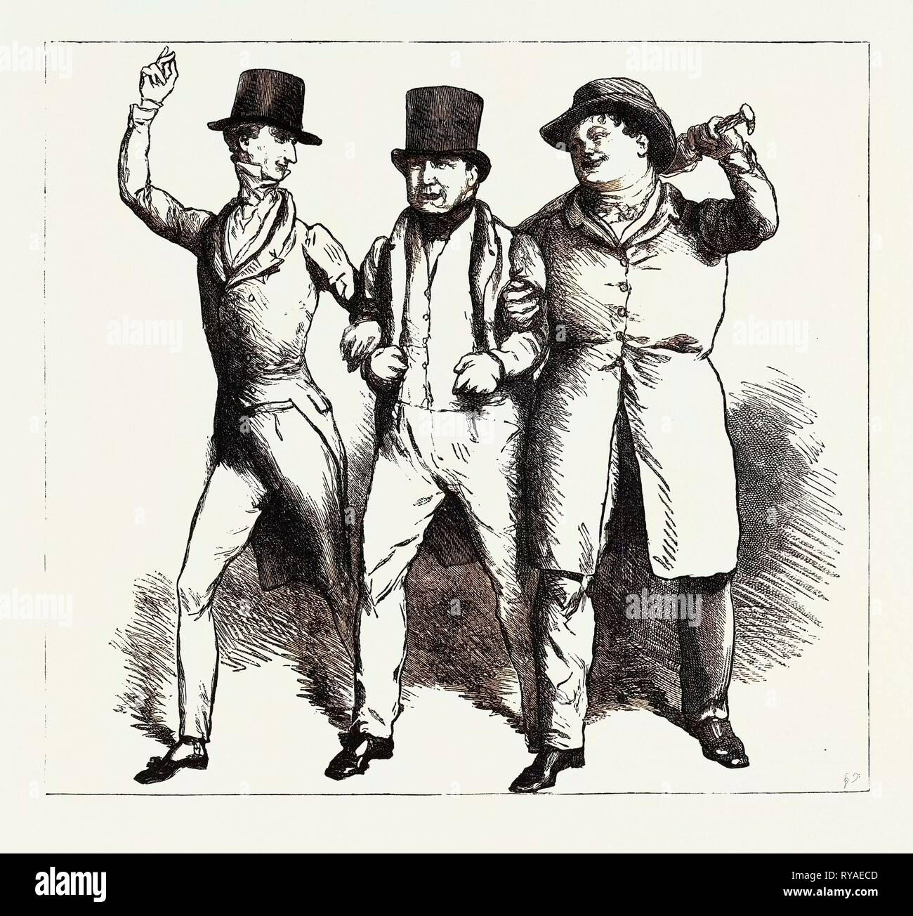 Parlamentarische Wahlen und Wahlkampf in den alten Tagen: J. Doyle: drei großen Säulen der Regierung oder einen Spaziergang von White Conduit Haus St. Stephen's, 23. Juli 1831 Stockfoto
