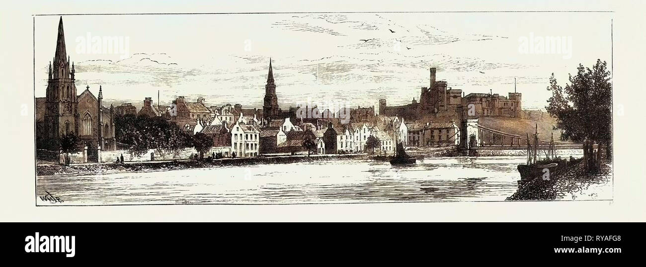 Der Herzog von Edinburgh in Schottland: Inverness aus dem Fluss Seite Stockfoto