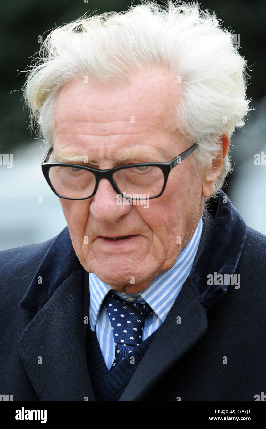 London, Großbritannien. 13 Mär, 2019. Michael Heseltine konservative Politiker. Die Politiker auf College Green Häuser des Parlaments folgende Frühling Budget. Credit: JOHNNY ARMSTEAD/Alamy leben Nachrichten Stockfoto