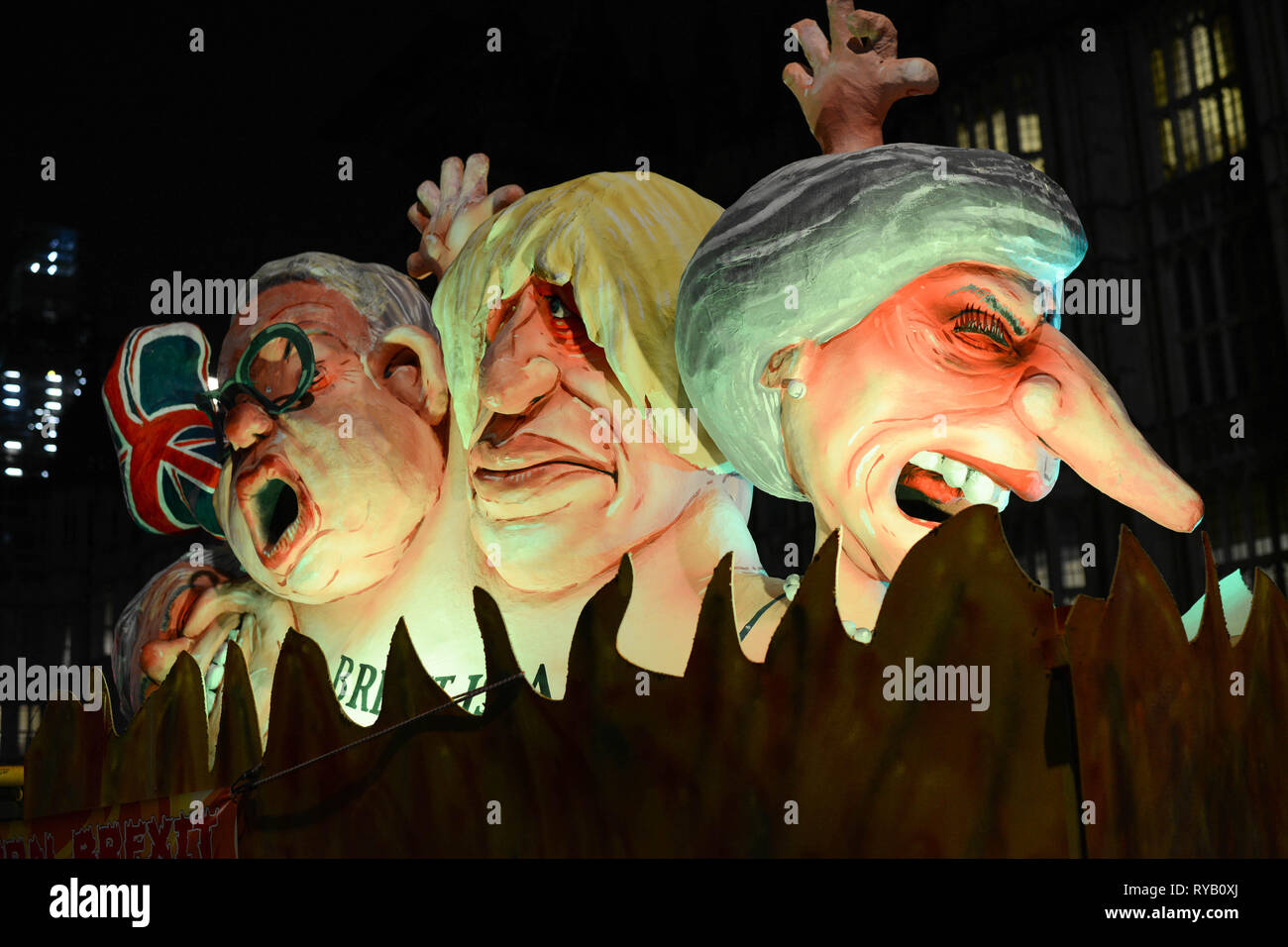 London, Großbritannien. 13. März, 2019. Anti-Brexit Protest gegenüber dem Parlamentsgebäude. Westminster, London. 13. März 2019. Quelle: Thomas Krych/Alamy leben Nachrichten Stockfoto