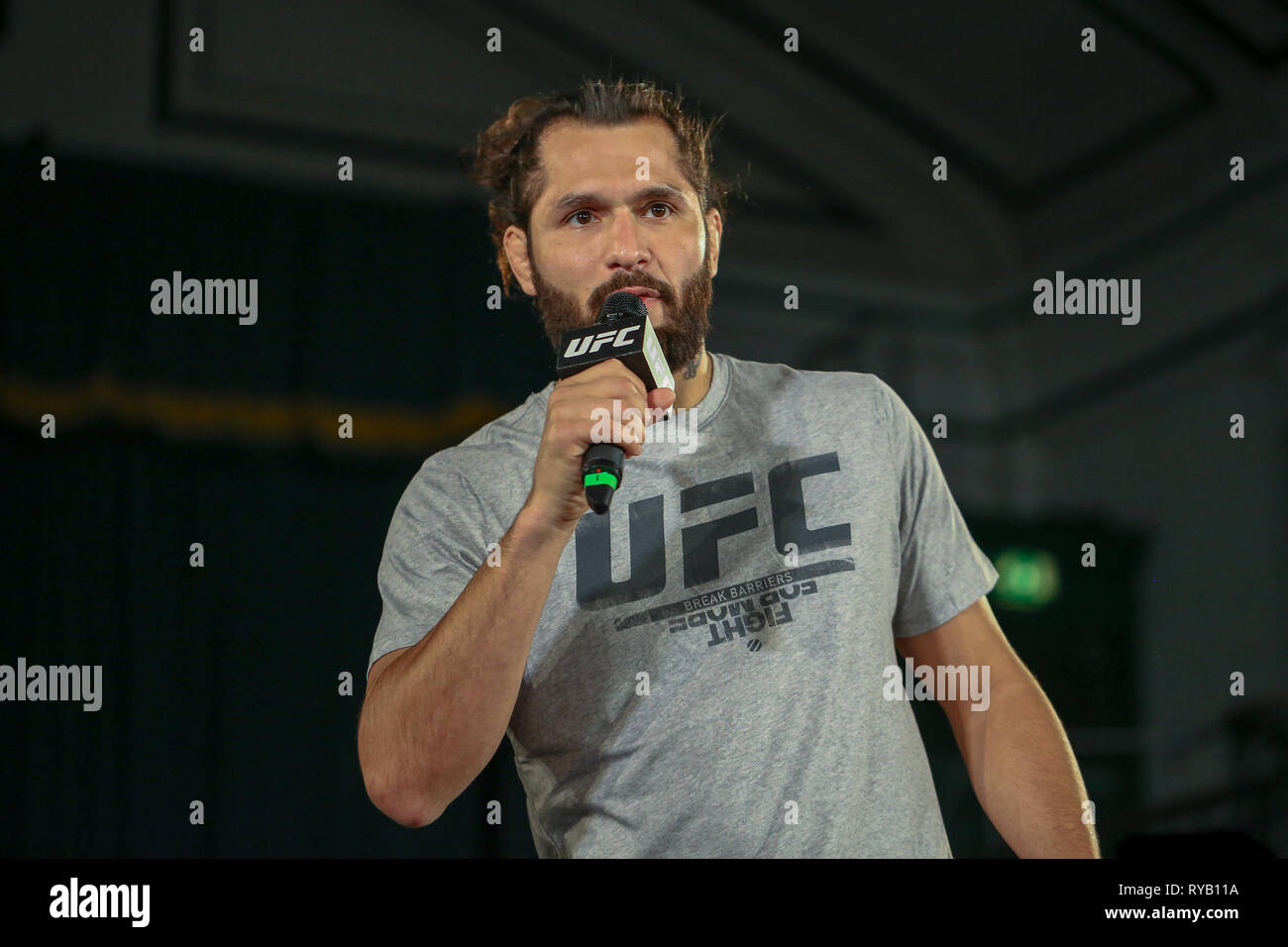 London, Großbritannien. 13 Mär, 2019. Nr. 11 geordnete UFC welterweight, Jorge Masvidal schließt ein offenes Training vor seinem Kampf am Samstag Quelle: Dan Cooke/Alamy leben Nachrichten Stockfoto