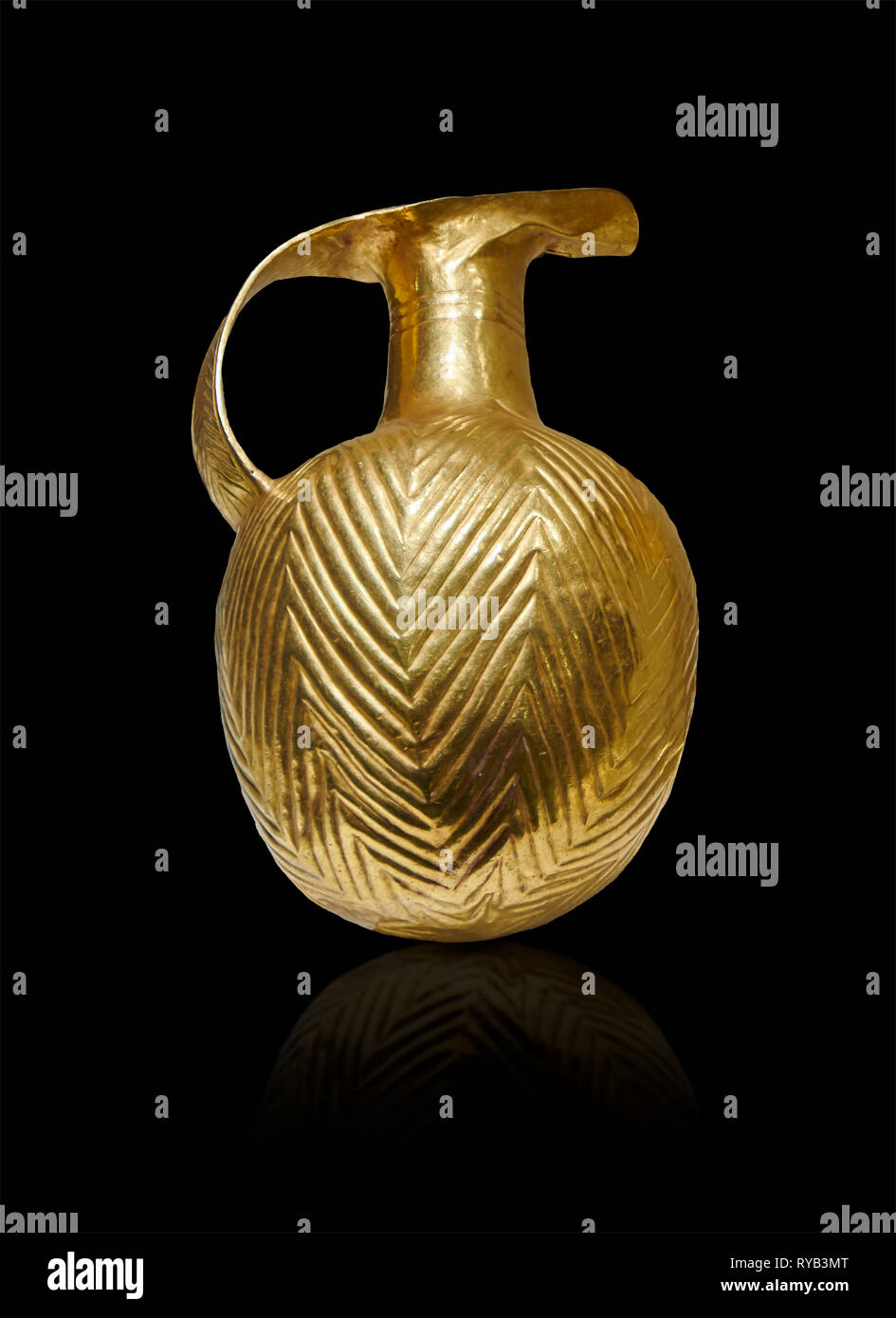 Bronzezeit Hattiergemeinschaft gold Flasche aus einem möglichen königliche Grab aus der Bronzezeit (2500 v. Chr. bis 2250 v. Chr.) - alacahoyuk - Museum für Anatolische Zivilisationen, Ankara, Tu Stockfoto