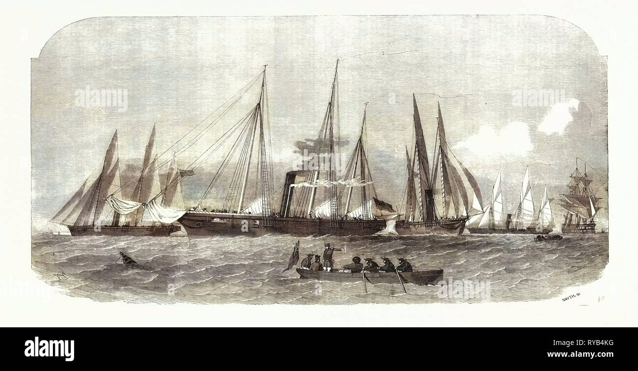 Her Majesty's Versand Gun-Boats 1854 Stockfoto