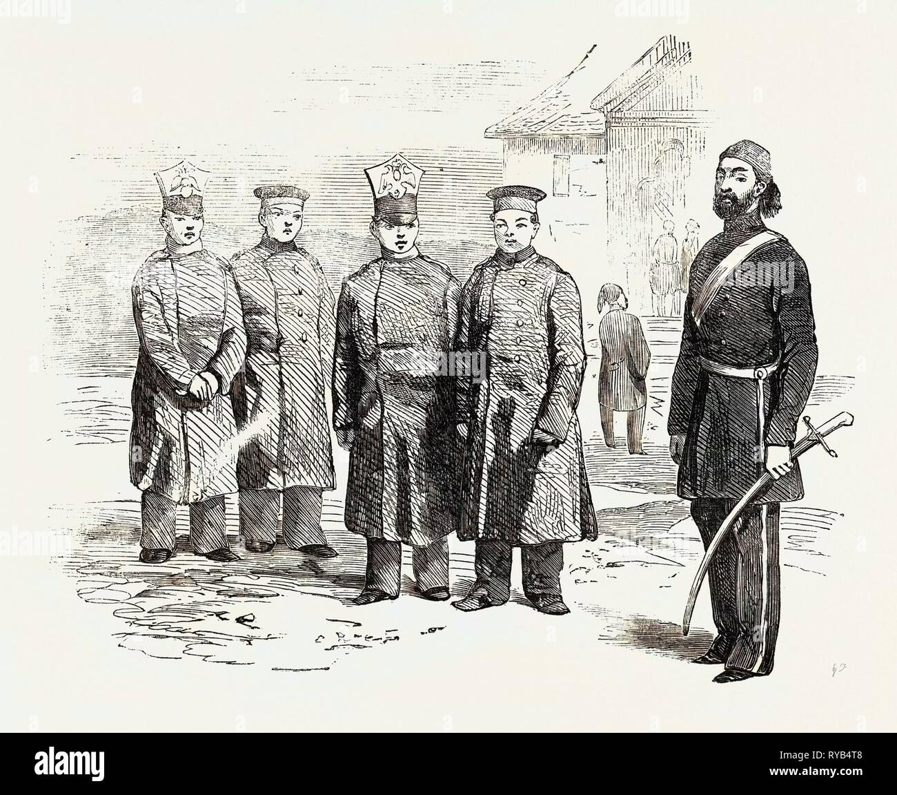 Russische Häftlinge in Schumla 1854 Stockfoto
