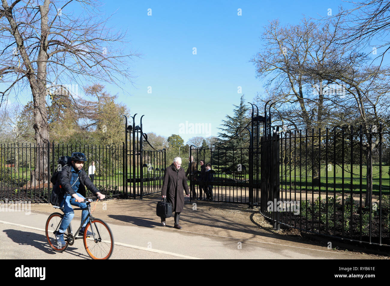 Oxford University Parks im Winter/Frühjahr Stockfoto