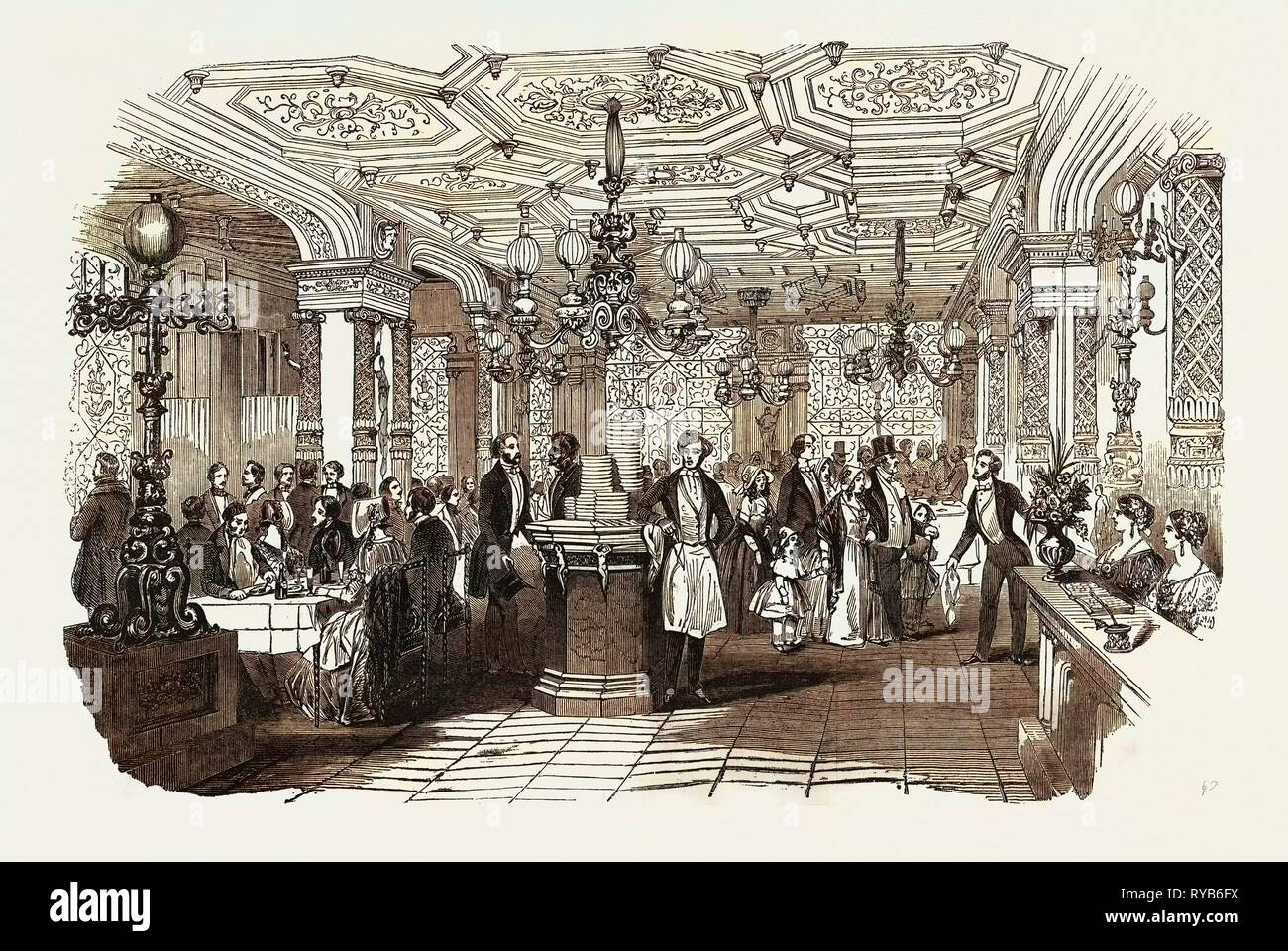 Zum Ende der Saison 1846 aus Paris: Pariser Cafe Stockfoto