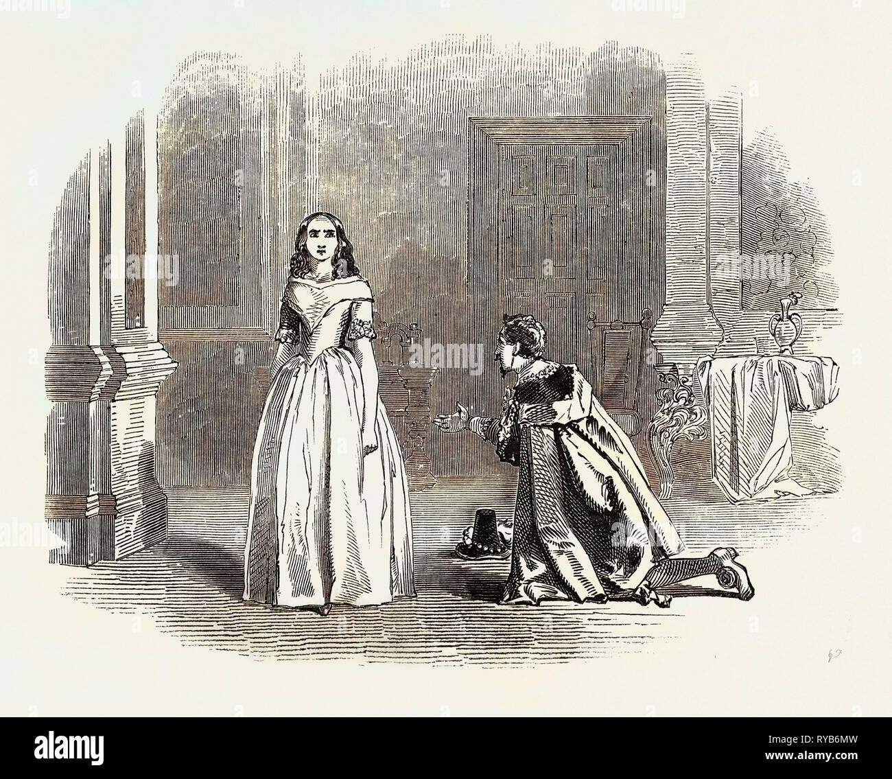 Szene aus dem Neuen Spiel der avile von Haysted", in Sadler's Wells Theatre, 1847 Stockfoto