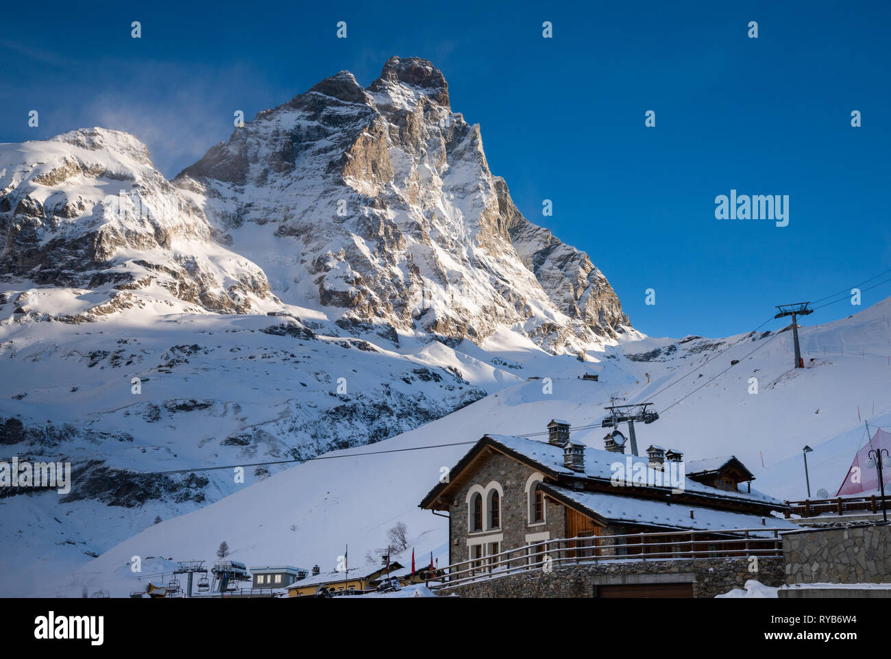 Matternhorn, Breuil-Cervinia, Italien Stockfoto