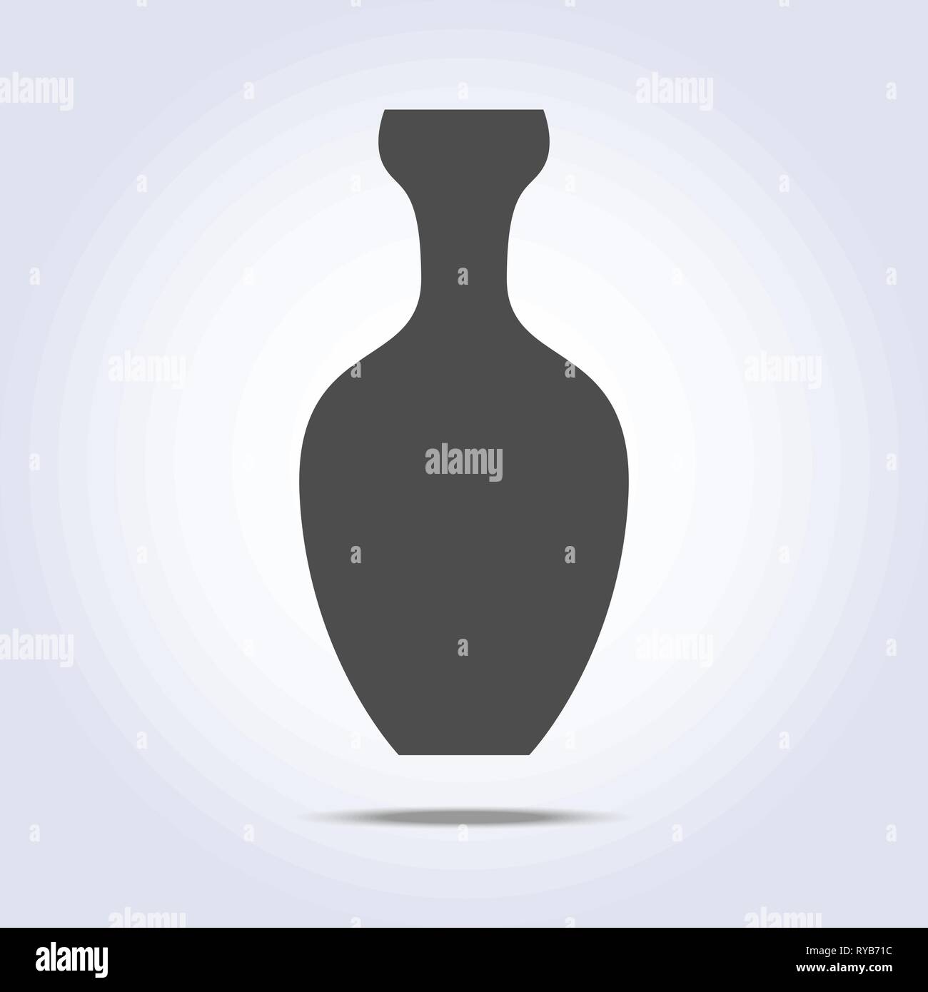 Vase Symbol in grauen Farben. Vector Illustration