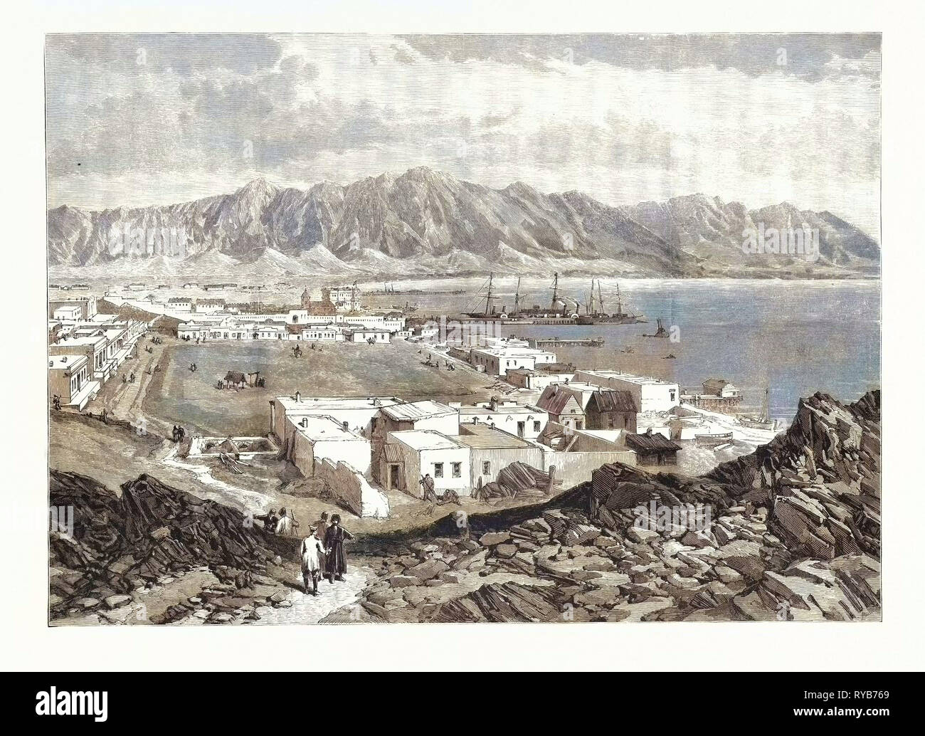 Russischen militärischen Positionen in Asien: Krasnovodsk, am Kaspischen Meer, 1885 Stockfoto