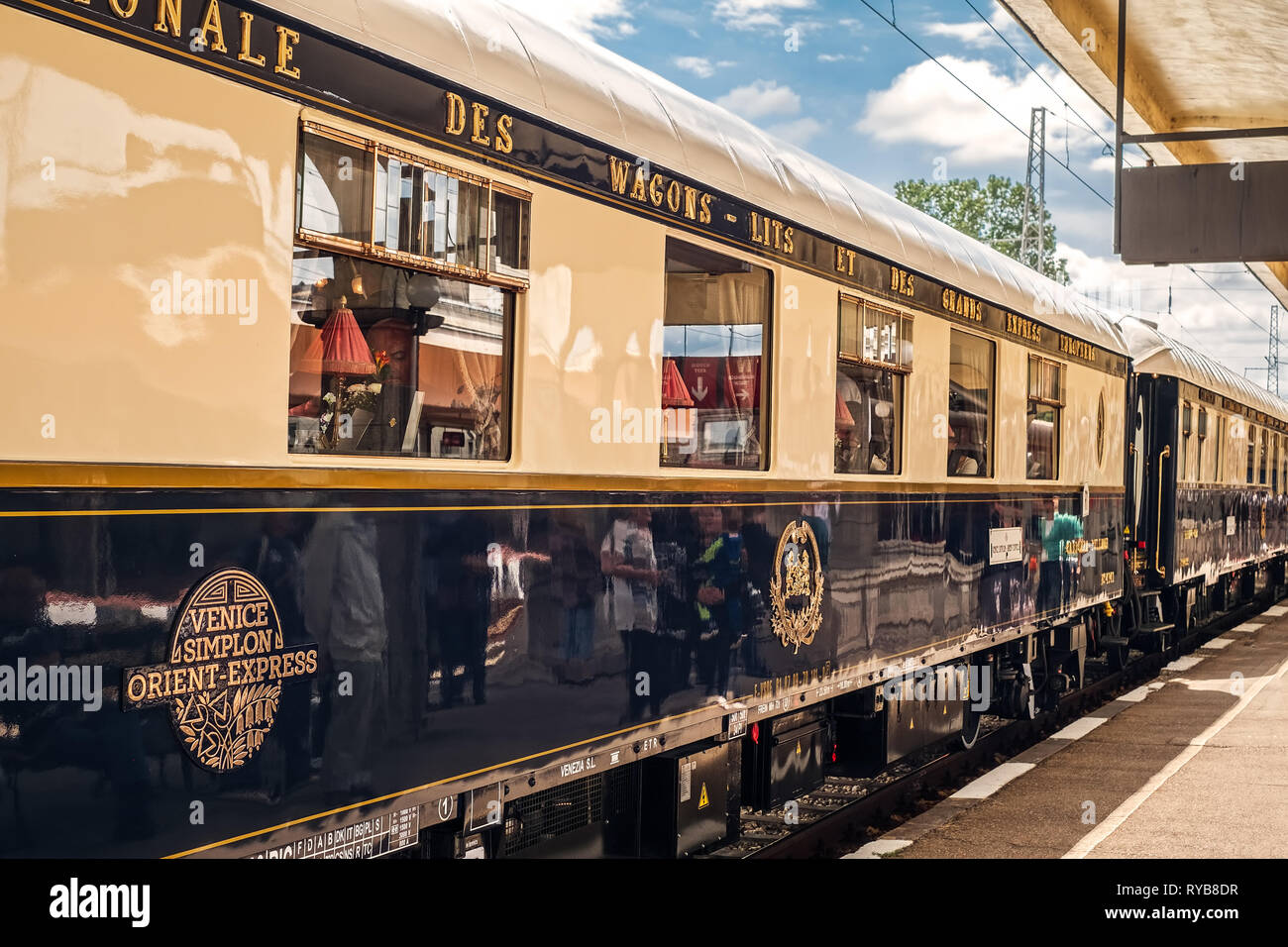 Die legendären Venice Simplon Orient Express Stockfoto