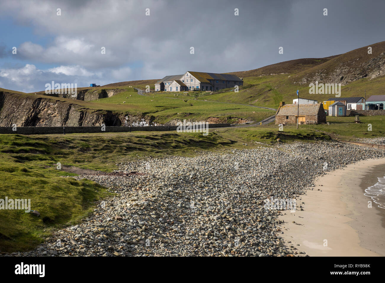 Fair Isle Bird Observatory; Shetland; Großbritannien; 2018 Stockfoto