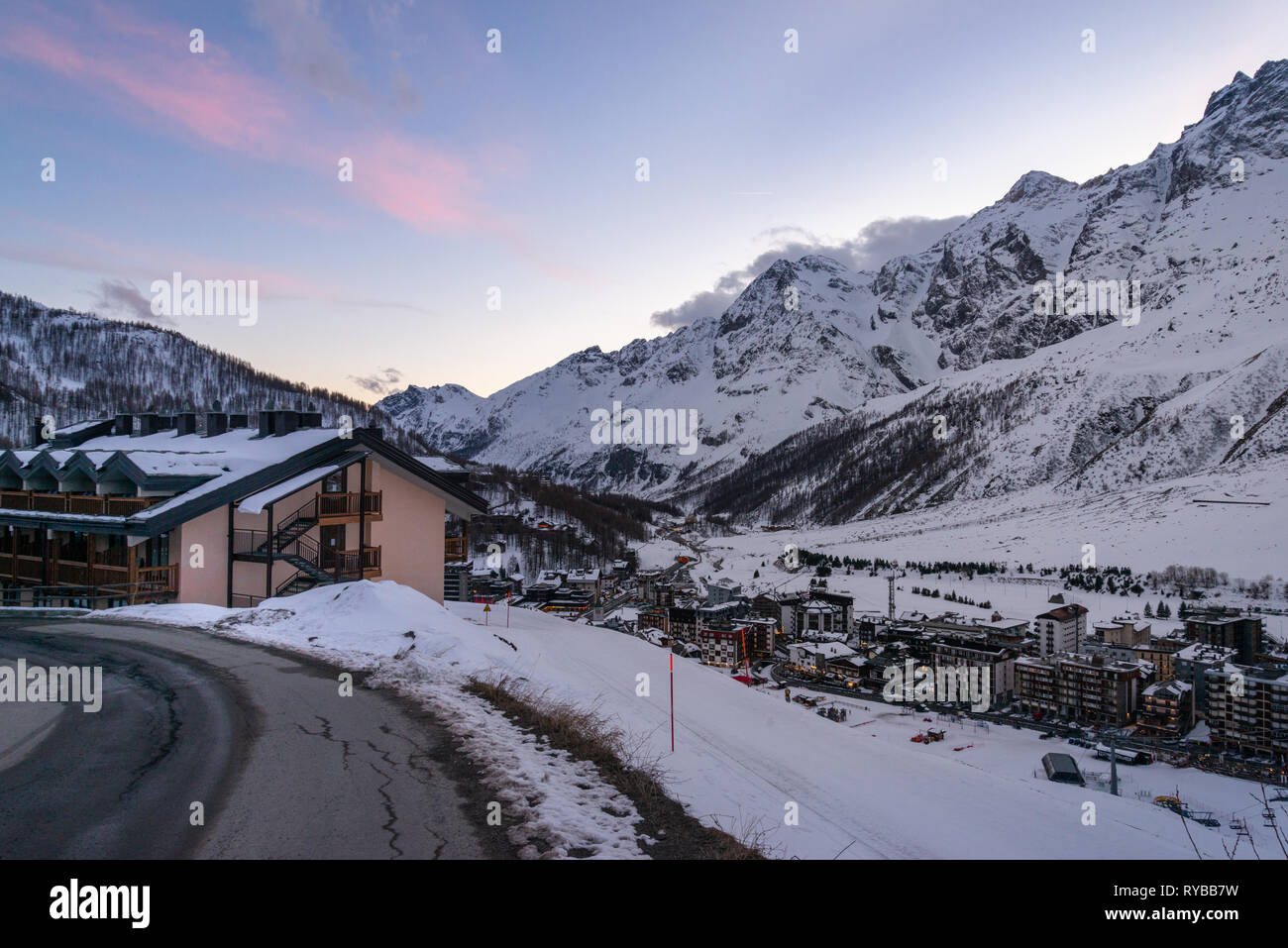 Breuil-Cervinia, Italien Stockfoto