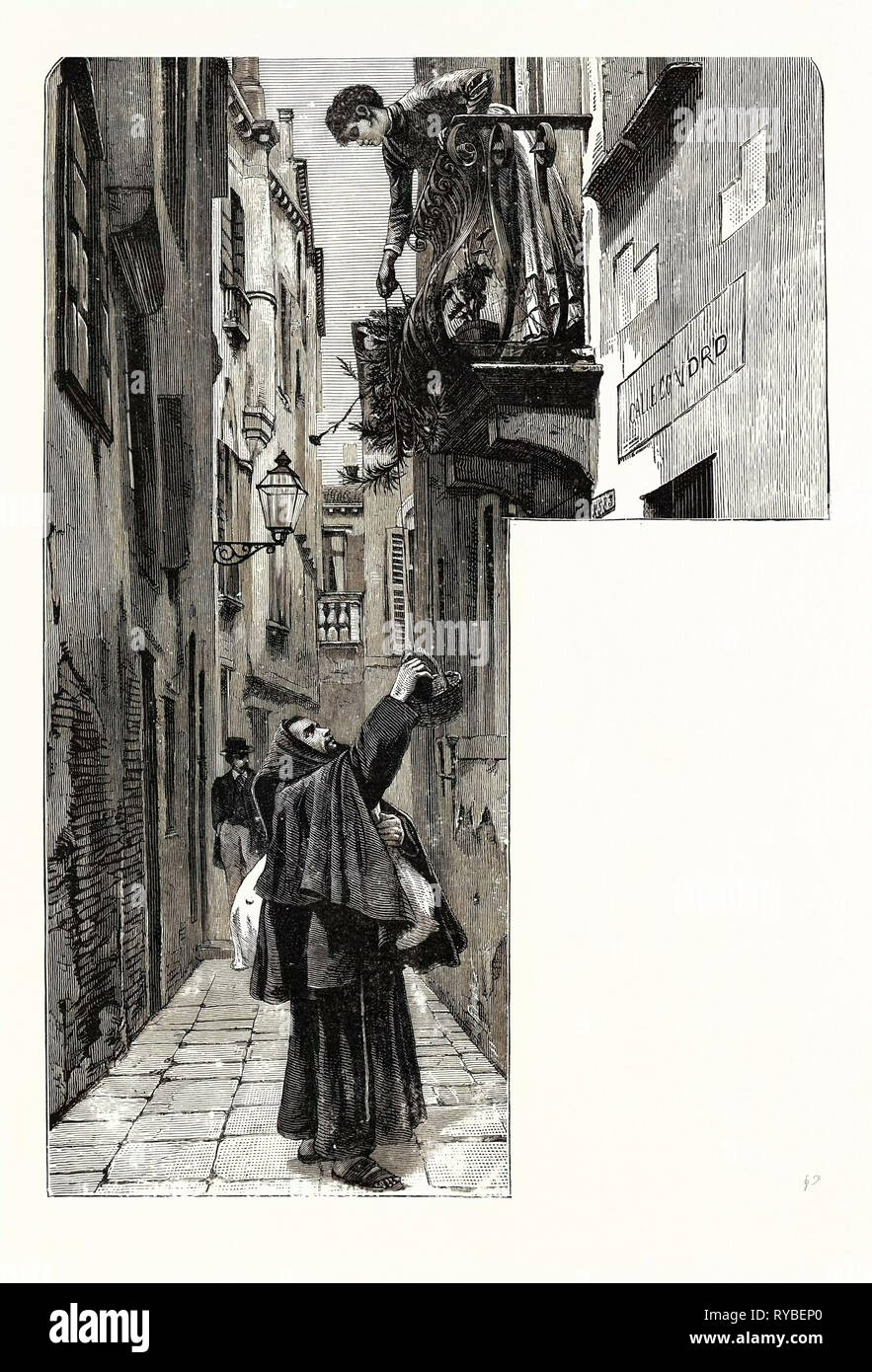 Eine Straße in Venedig Stockfoto