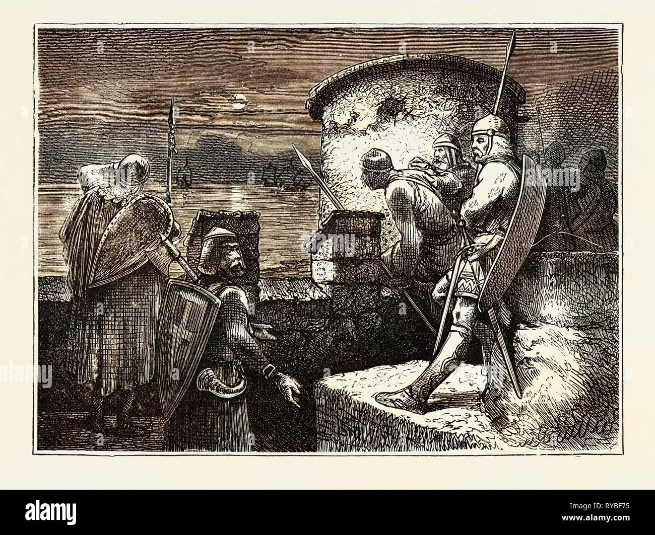 Gerade für den Viking Invaders Stockfoto