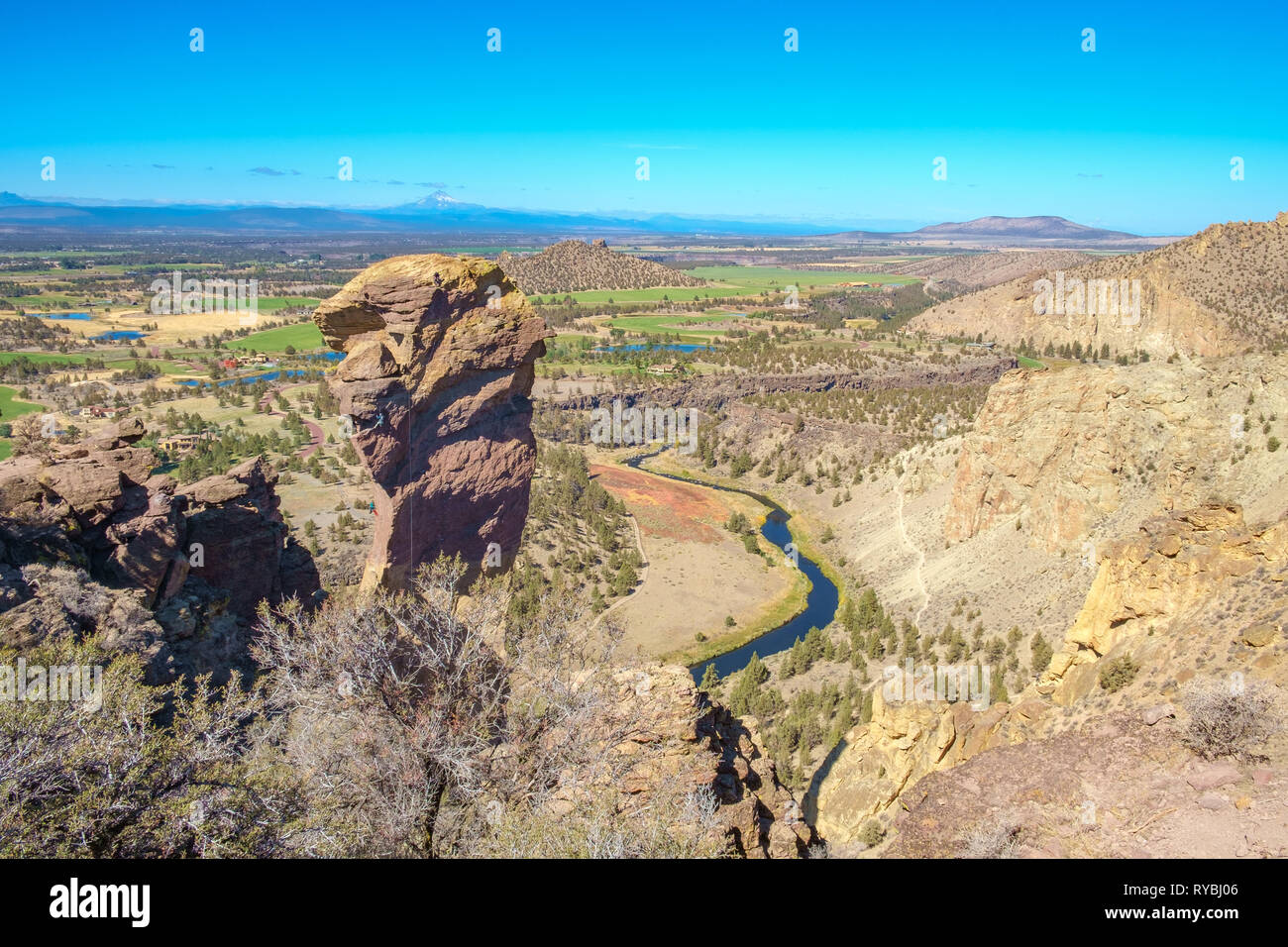 Affengesicht, Smith Rock State Park, Oregon, USA Stockfoto