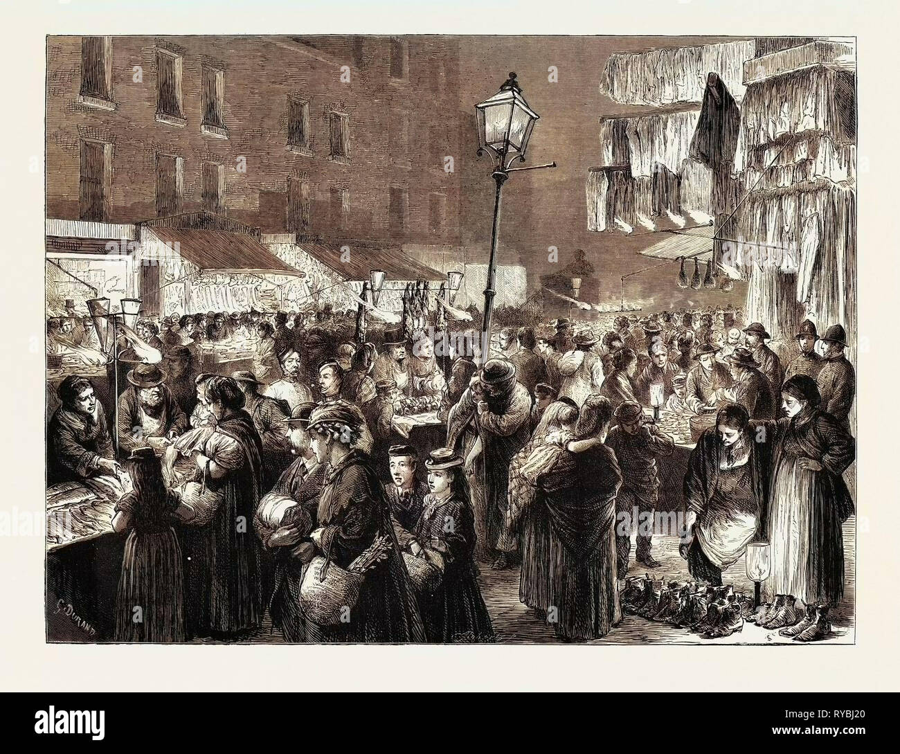 Die Londoner Armen an Weihnachten Marketing Stockfoto