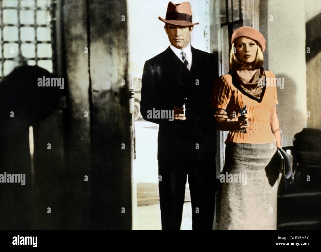 WARREN BEATTY, Faye Dunaway, BONNIE UND CLYDE, 1967 Stockfoto