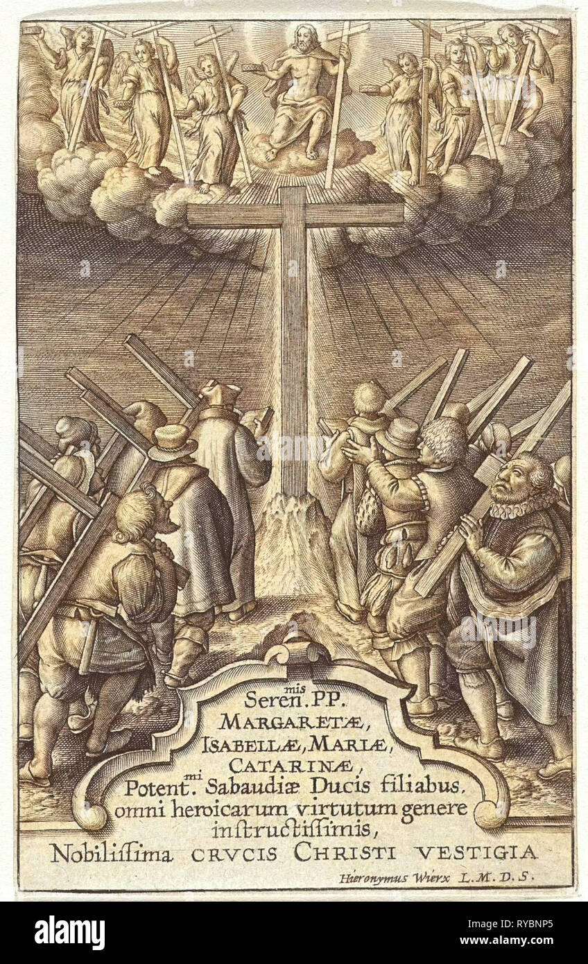 Anhänger von Christus, Hieronymus Wierix, unbekannte, 1563 - vor 1619 Stockfoto