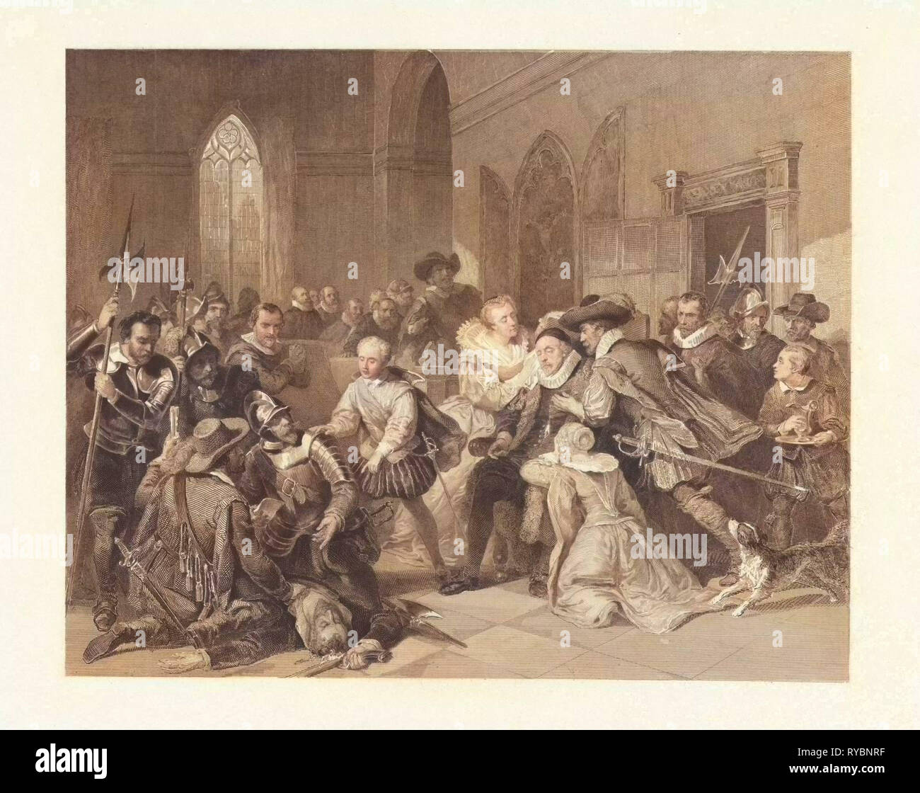 Angriff von Jean de Jauregui auf Prinz William I, 18 März 1582 Stockfoto