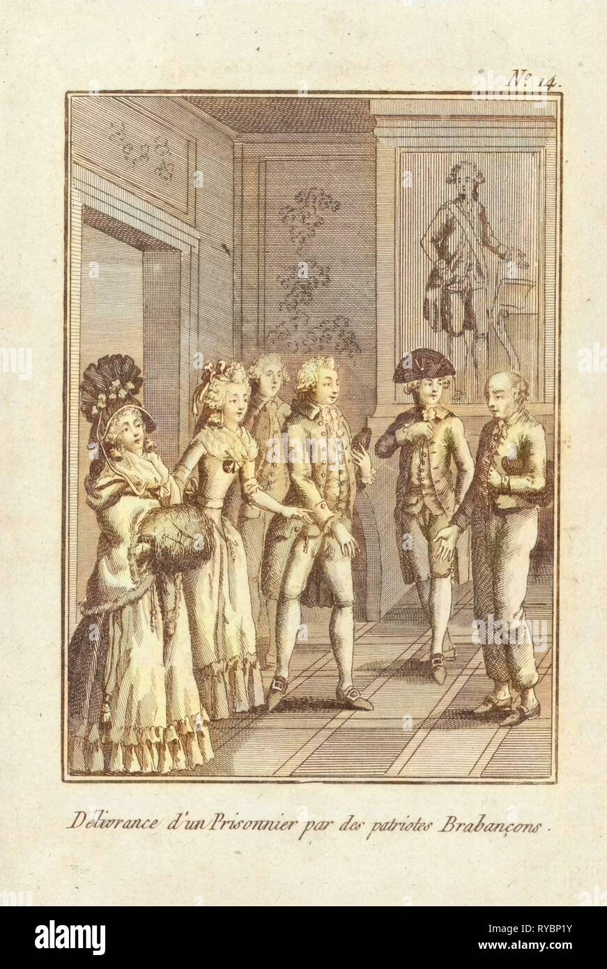 Befreiung eines Gefangenen von den Brabanter Patrioten, Anonymous, 1787-1790 Stockfoto