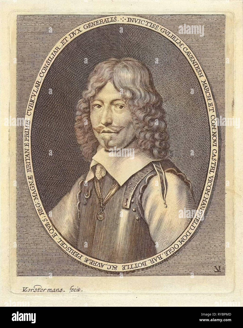 Porträt von William Cavendish, Duke of Newcastle, Samuel Cooper, 1651-1652 Stockfoto