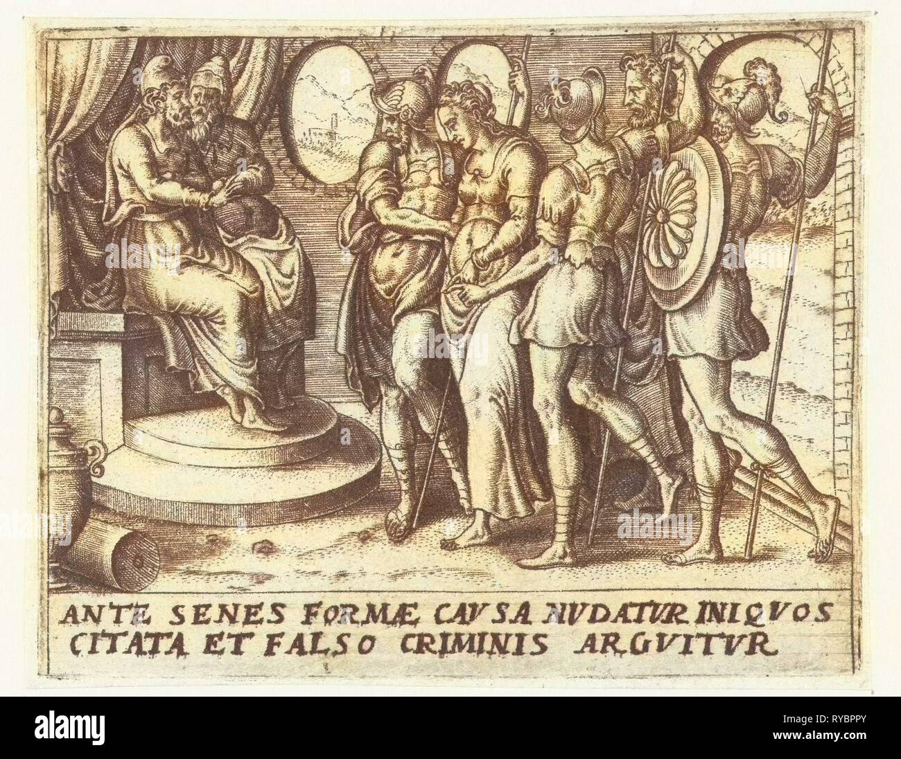 Susanna für Richter, Abraham de Bruyn, 1570 Stockfoto