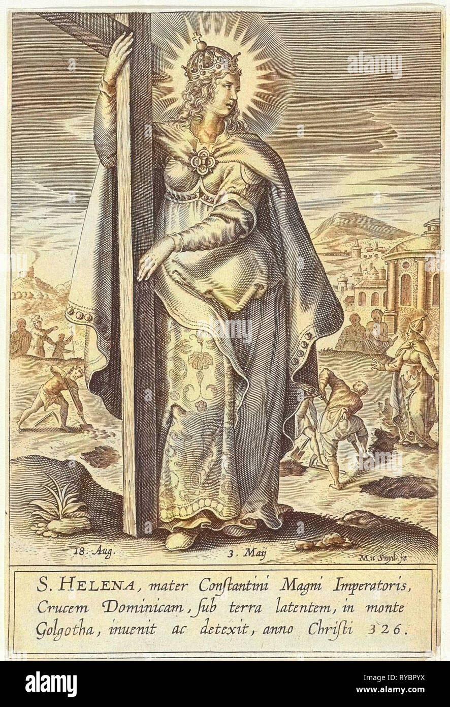 Saint Helena, Michael Snijders, 1610-1672 Stockfoto