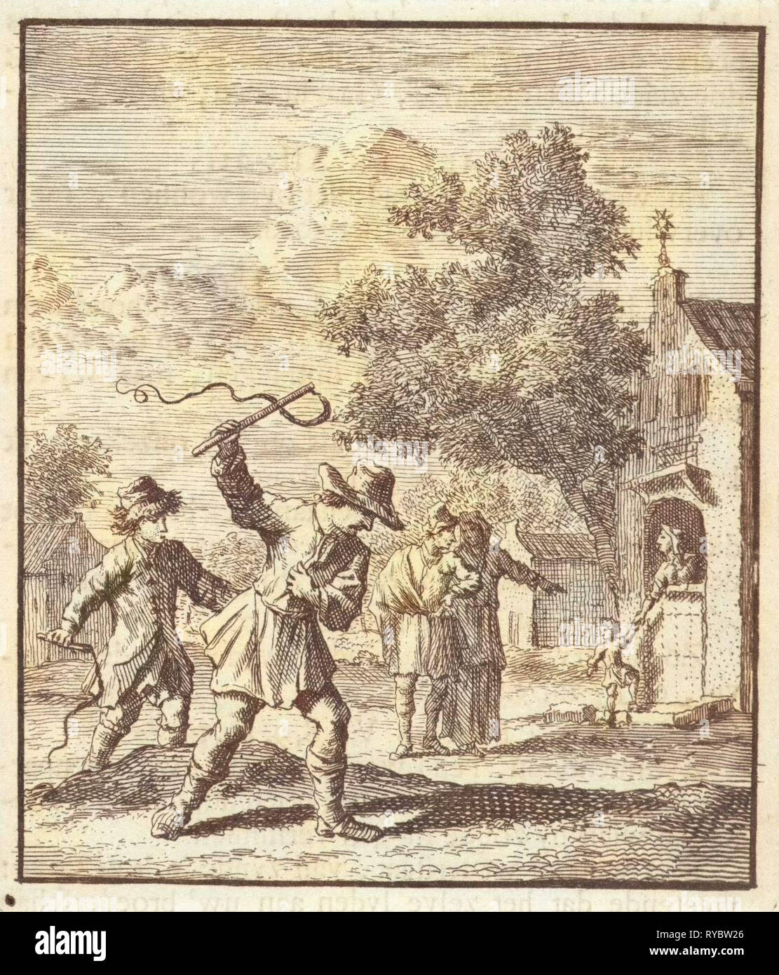 Kinder spielen, Zacharias Chatelain (II), Jan Luyken, Mi. Pieter Arentsz (II), 1712 Stockfoto