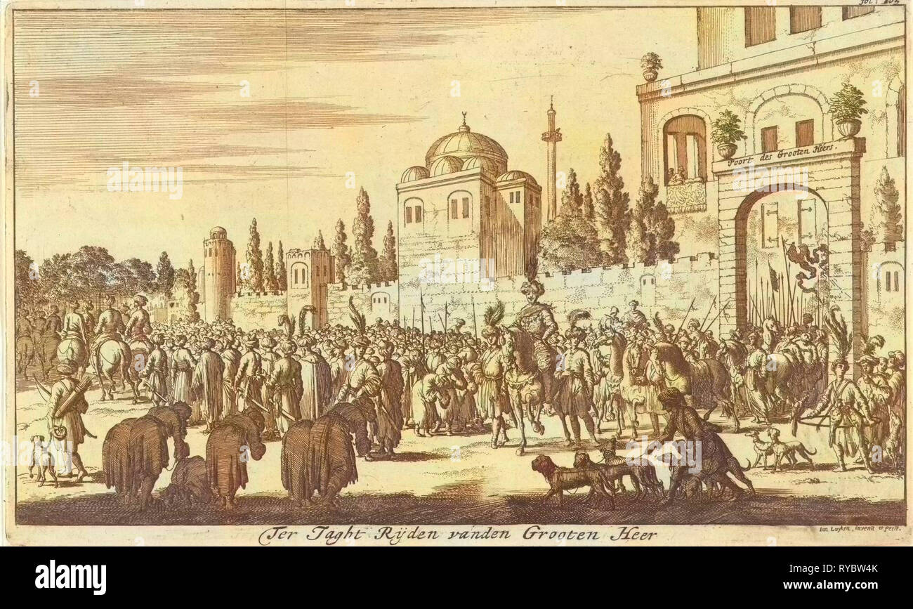 Prozession des Sultans, Larisa, Jan Luyken, 1689 Stockfoto