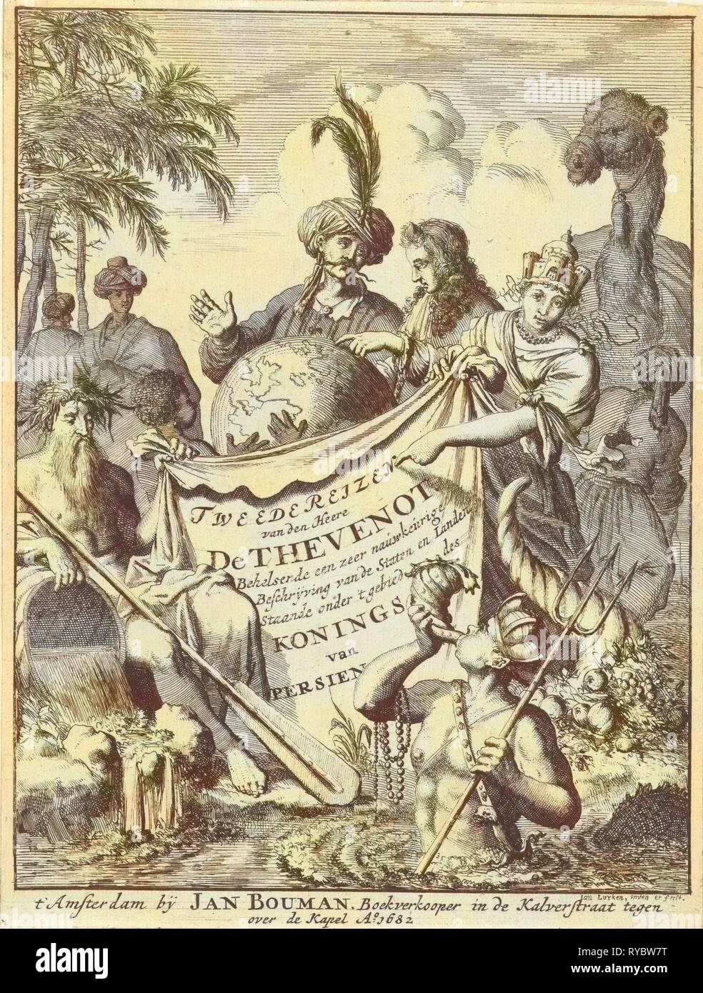 Jean de Thevenot sprechen, ein Türke, Jan Luyken, 1682 Stockfoto