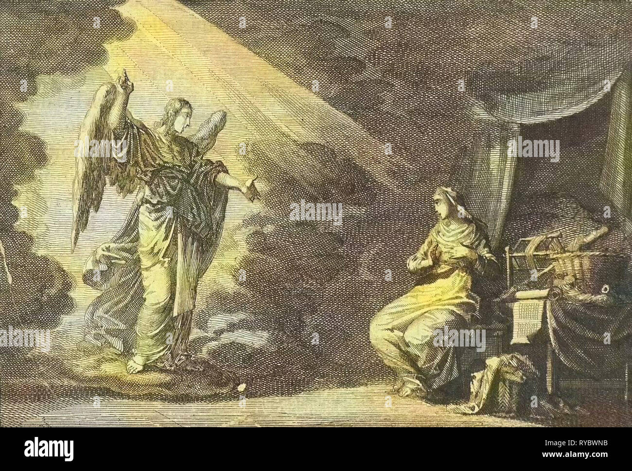 Verkündigung, Jan Luyken, Pieter Mortier, 1703-1762 Stockfoto