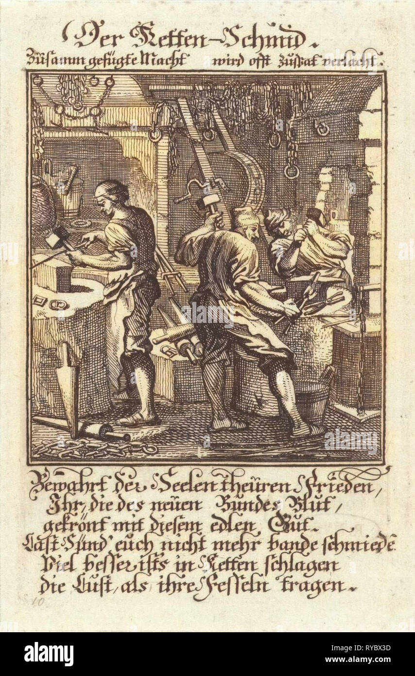 Smith, Jan Luyken, anonym, 1698-Kette Stockfoto