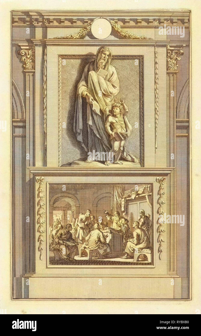 H. Pantaenus von Alexandria, Kirchenvater, Jan Luyken, Zacharias Chatelain (II), Jan Goeree, 1698 Stockfoto