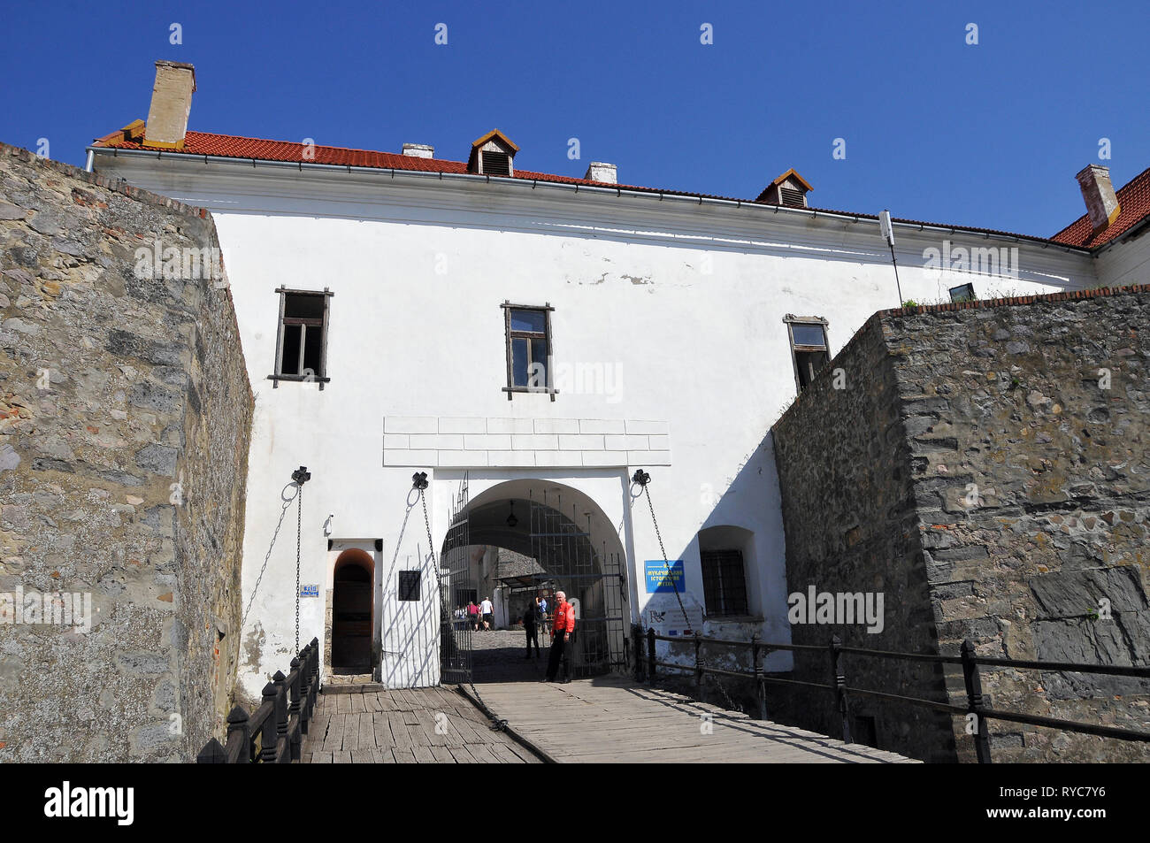 Alte ungarische Schloss in Esmoriz (zamok Palanok), Transkarpatien