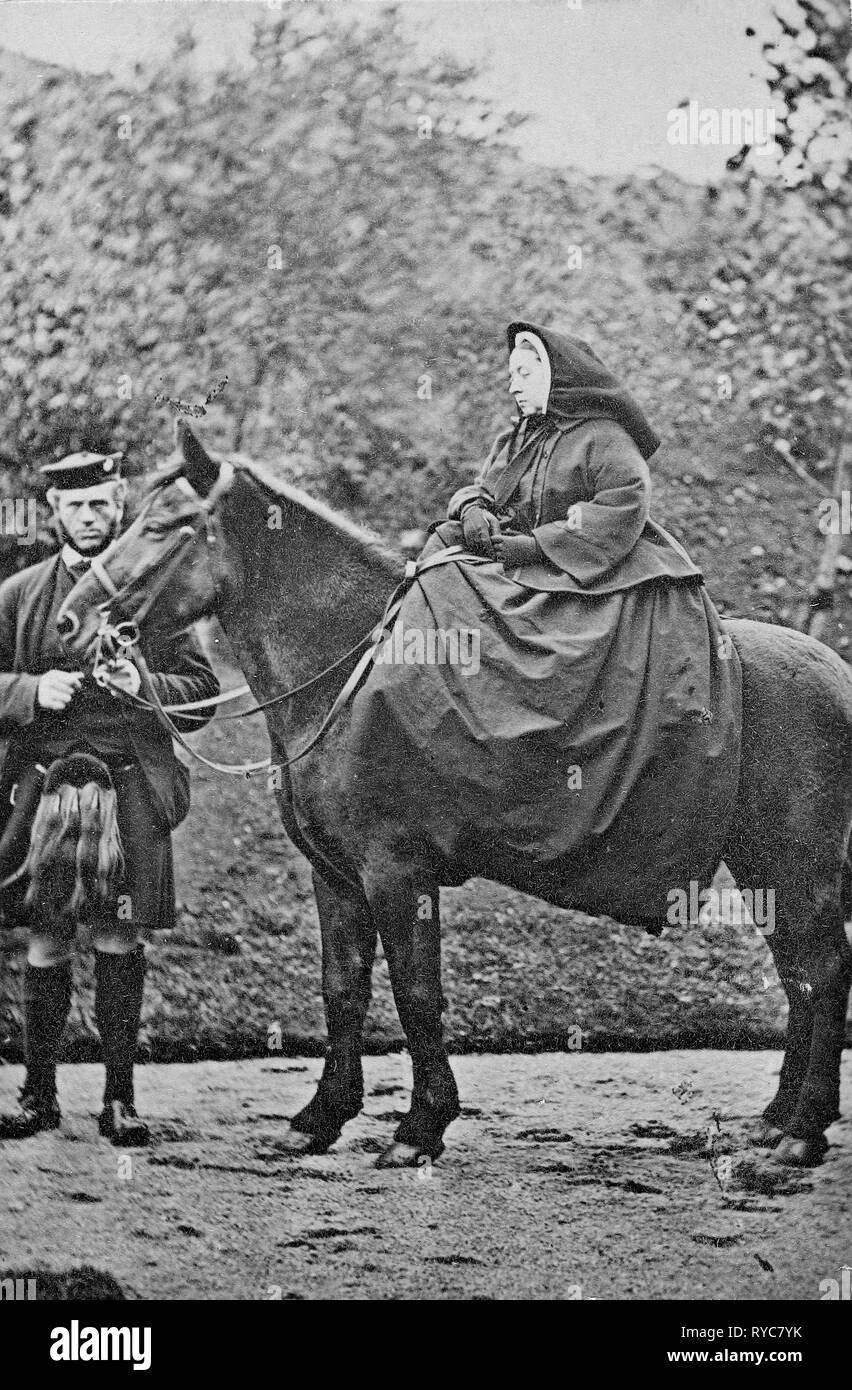 Die Königin, Balmoral, 1863; George Washington Wilson (Schottische, 1823 - 1893); Schottland; 1863; Eiklar silber Drucken Stockfoto